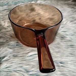 Vintage Visions Corningware Brown Glass Pot. 1.5 Litre